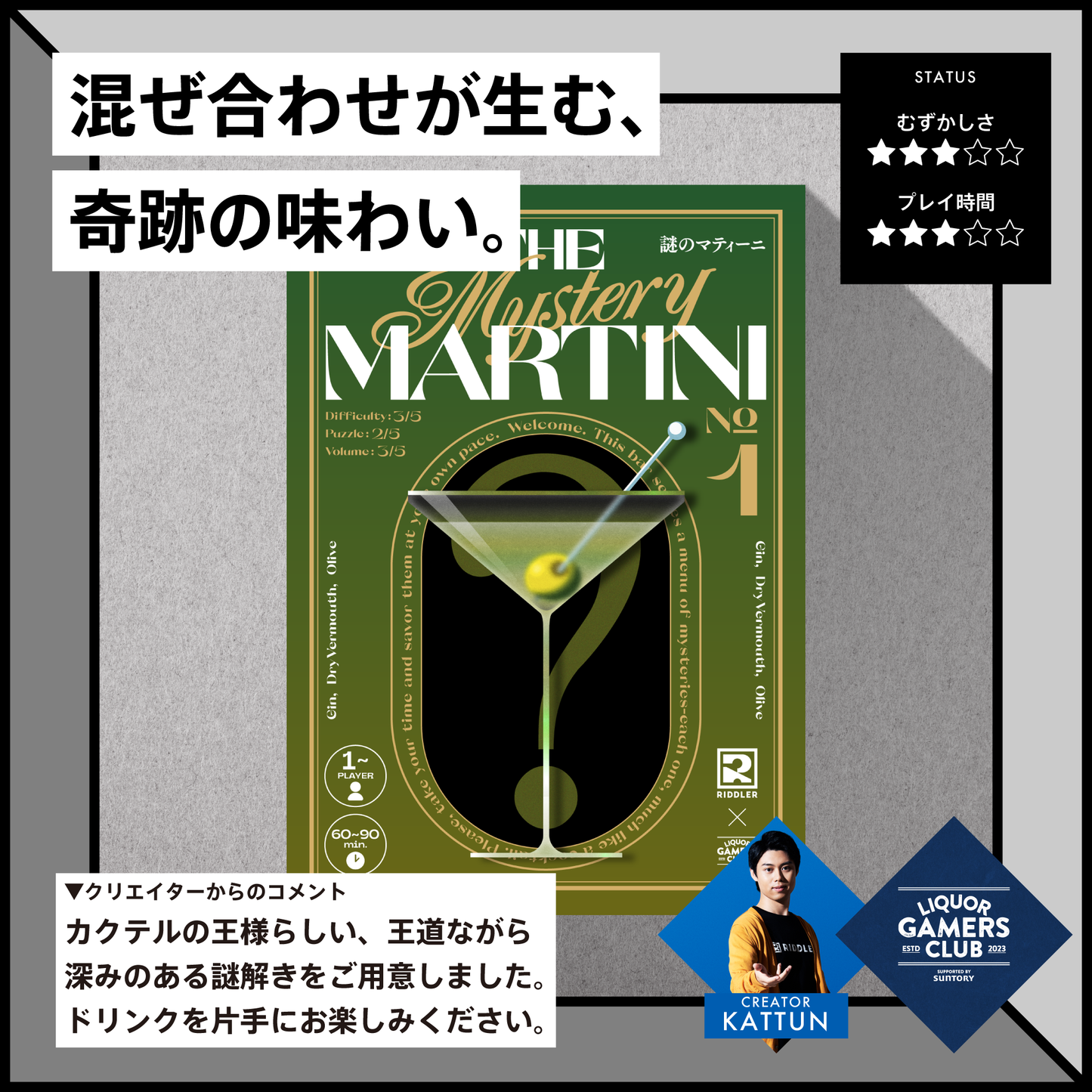 謎のマティーニ(謎解きカクテル#01)